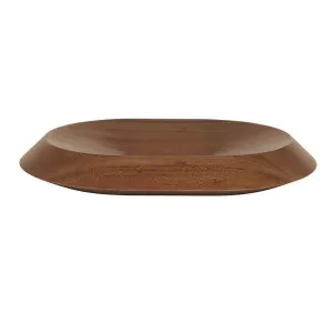 Noma Bevel Oval Bowl Large - Mocha Teak by GlobeWest, a Decorative Plates & Bowls for sale on Style Sourcebook