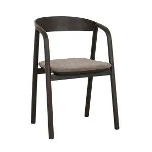 Tolv Inlay Upholstered Dining Armchair - Earth - Bison Oak by Tolv, a Chairs for sale on Style Sourcebook