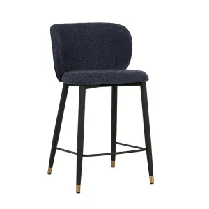 Cara Barstool - Blueberry Speckle - Ink Blue Velvet by GlobeWest, a Bar Stools for sale on Style Sourcebook