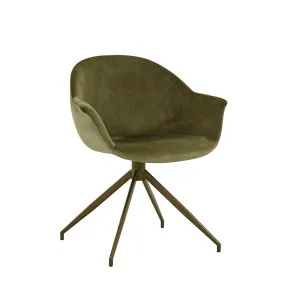 Daisy Spider Leg Office Chair - Loden - Antique Brass by GlobeWest, a Chairs for sale on Style Sourcebook