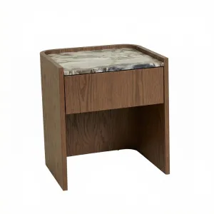 Elsie Bedside - Matt Ocean Marble - Smoked Ash by GlobeWest, a Bedside Tables for sale on Style Sourcebook