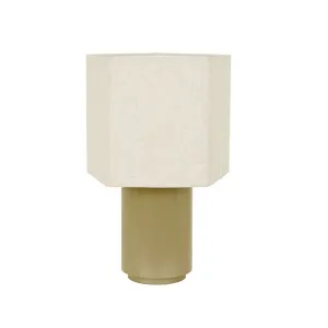 Easton Hex Table Lamp - Khaki - Linen by GlobeWest, a Table & Bedside Lamps for sale on Style Sourcebook
