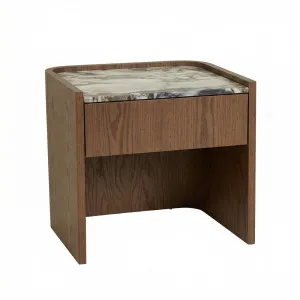 Elsie Bedside - Matt Ocean Marble - Smoked Ash by GlobeWest, a Bedside Tables for sale on Style Sourcebook