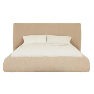 Madrid Curve Bed - Beige Chunky Boucle by GlobeWest, a Bed Heads for sale on Style Sourcebook