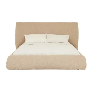 Madrid Curve Bed - Beige Chunky Boucle by GlobeWest, a Bed Heads for sale on Style Sourcebook