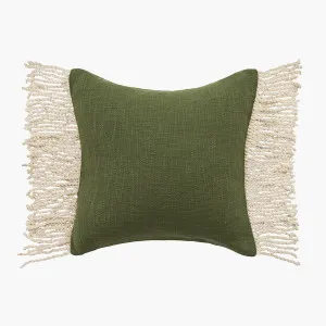 Muse Romi Cotton Tassel Cushion Dark Green by Muse, a Cushions, Decorative Pillows for sale on Style Sourcebook