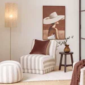 Muse Adeline Stripe Occasional Chair Beige by Muse, a Chairs for sale on Style Sourcebook