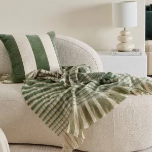 Habitat Arlo Reversible Extra Large Throw Green by Habitat, a Throws for sale on Style Sourcebook