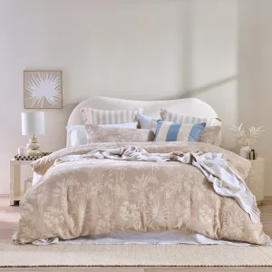 Muse Hikari Palm Quilt Cover Set Natural by Muse, a Quilt Covers for sale on Style Sourcebook