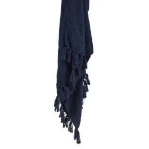 Habitat Bentley Throw Navy by Habitat, a Throws for sale on Style Sourcebook