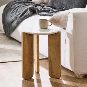Muse Banks Marble Side Table Natural by Muse, a Side Table for sale on Style Sourcebook