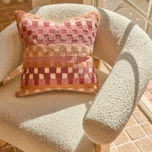 Muse Ruby Check Embroidered Cushion Multi Colour by Muse, a Cushions, Decorative Pillows for sale on Style Sourcebook