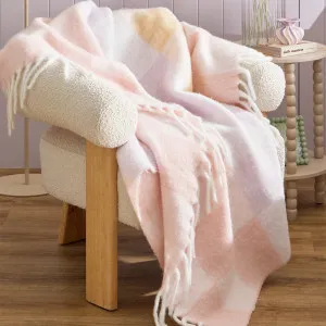 Habitat Gracie Check Extra Large Throw Pink by Habitat, a Throws for sale on Style Sourcebook