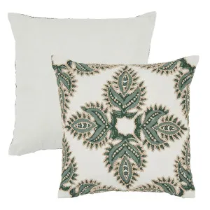 Muse Skylar Embroidered Cushion Green by Muse, a Cushions, Decorative Pillows for sale on Style Sourcebook