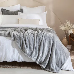 Muse Luxe 520Gsm Microfibre Blanket Silver by Muse, a Blankets & Throws for sale on Style Sourcebook
