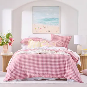 Habitat Maisie Check Quilt Cover Set Pink by Habitat, a Quilt Covers for sale on Style Sourcebook