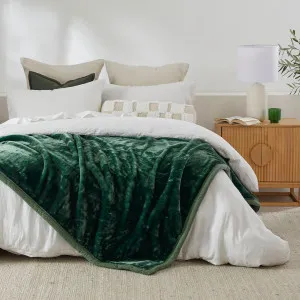 Muse 2Ply Mink Blanket Green by Muse, a Blankets & Throws for sale on Style Sourcebook