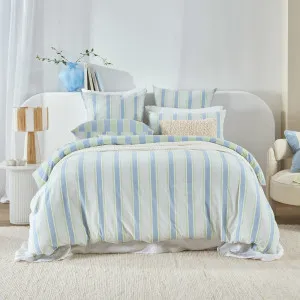 Habitat Finn Stripe Quilt Cover Set Blue by Habitat, a Quilt Covers for sale on Style Sourcebook