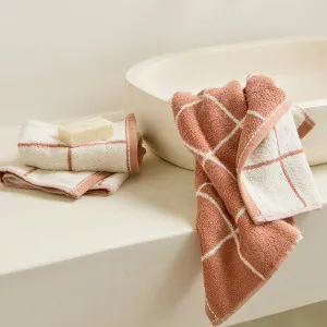 Habitat Maverick Reversible Check Hand Towel 2 Caramel by Habitat, a Towels & Washcloths for sale on Style Sourcebook