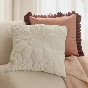 Habitat Tia Floral Puff Cushion White by Habitat, a Cushions, Decorative Pillows for sale on Style Sourcebook