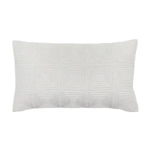 Muse Portia Embroidered Oblong Cushion White by Muse, a Cushions, Decorative Pillows for sale on Style Sourcebook
