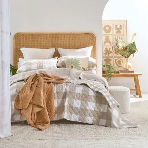 Pillow Talk Hayden Reversible Coverlet Set Natural by Pillow Talk, a Quilts & Bedspreads for sale on Style Sourcebook