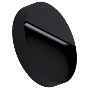 Domus Zeke Pro 5 240V Modern Round Outdoor Surface Mounted LED Wall/Step Light - Black by Domus, a Outdoor Lighting for sale on Style Sourcebook