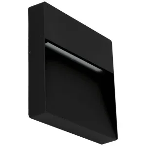 Domus Zeke Pro 5 240V Modern Square Outdoor Surface Mounted LED Wall/Step Light - Black by Domus, a Outdoor Lighting for sale on Style Sourcebook