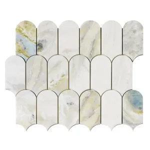 Rush Natural Marble Cascade River Blue Honed Mosaic by Beaumont Tiles, a Mosaic Tiles for sale on Style Sourcebook