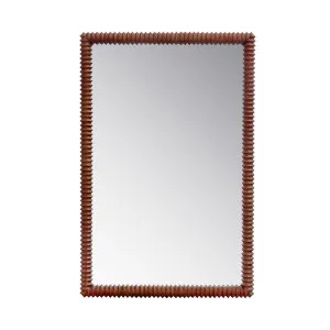Trove Rib Mirror - Chestnut by GlobeWest, a Statues & Ornaments for sale on Style Sourcebook