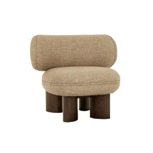 Arturo Timber Leg Occasional Chair - Caramel Weave - Chestnut by GlobeWest, a Chairs for sale on Style Sourcebook
