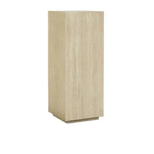 Elle Block Tall Plinth - Natural Travertine by GlobeWest, a Statues & Ornaments for sale on Style Sourcebook