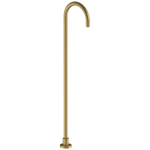 Fantini Nostromo Gooseneck Freestanding Bath Spout - Pure Brass PVD 50Q79350Z by Fantini, a Kitchen Taps & Mixers for sale on Style Sourcebook
