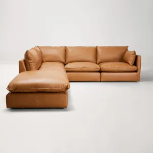 Loft Mini Leather Left Corner Sofa, Grange Tan, by Lounge Lovers by Lounge Lovers, a Sofas for sale on Style Sourcebook