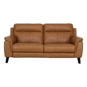 Forbes Fixed 2 Seater in Urbane Leather Light Brown by OZ Design, a Sofas for sale on Style Sourcebook