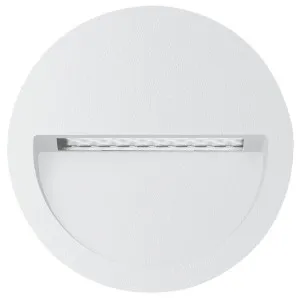Domus Zac Pro 5 240V Round LED Outdoor Recessed Wall/Step Light - White by Domus, a Wall Lighting for sale on Style Sourcebook