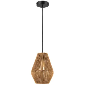 Domus Carter Woven Paper Rope Teardrop Medium Pendant - Natural by Domus, a Lighting for sale on Style Sourcebook
