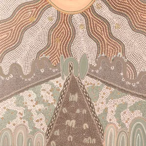Our Matriarch, Peach And Green by Gioia Wall Art, a Aboriginal Art for sale on Style Sourcebook