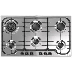 ILVE Nostalgie 86cm Gas Cooktop Stainless Steel and Burnished HCB906CN-SSB by Ilve, a Cooktops for sale on Style Sourcebook