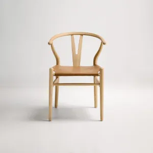 Wishbone Ark Dining Chair, Tan PU, by Lounge Lovers by Lounge Lovers, a Dining Chairs for sale on Style Sourcebook