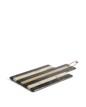 Surne serving board in black, brown and beige marble 30 x 23 cm by null, a Chopping Boards for sale on Style Sourcebook