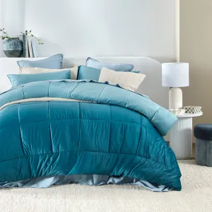 Habitat Soren Ombre Velvet Comforter Set Blue by Habitat, a Quilts & Bedspreads for sale on Style Sourcebook
