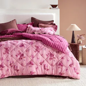 Pillow Talk Rosabelle Floral Comforter Set Pink by Pillow Talk, a Quilts & Bedspreads for sale on Style Sourcebook
