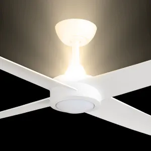 ThreeSixty Ambience 52" DC Ceiling Fan with 8W Uplight and 17W CCT Light and Remote - White by ThreeSixty, a Ceiling Fans for sale on Style Sourcebook