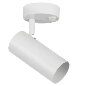 Oriel Lighting Ultra Minimalist Adjustable Head Spotlight with Switch - White by Oriel Lighting, a Wall Lighting for sale on Style Sourcebook