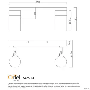 Oriel Lighting Zeta Double Outdoor Bar Spotlight with Adjustable Cylindrical Heads - Stainless Steel by Oriel Lighting, a Wall Lighting for sale on Style Sourcebook