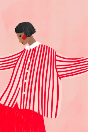 The Woman With The Red Stripes by Gioia Wall Art, a Prints for sale on Style Sourcebook