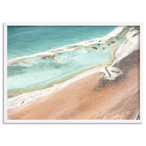 Shark Bay Aerial Beach View II - Art Print by Print and Proper, a Prints for sale on Style Sourcebook