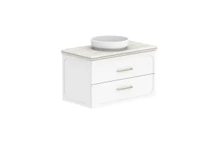 Madden 900 Wall Hung Centre Bowl, Matte White by ADP, a Vanities for sale on Style Sourcebook