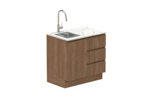 Door & Drawer 900 Floor Cabinet- Notaio Walnut by ADP, a Laundry for sale on Style Sourcebook